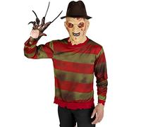 Funidelia | Jersey de Freddy Krueger - Pesadilla en ELM Street Oficial para Hombre Talla XS Freddy, Películas de Miedo, Pesadilla en ELM Street, Terror - Color: Rojo - Licencia: 100% Oficial