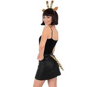 Funidelia | Kit accesorios de jirafa para hombre y mujer Animales, Desierto - Disfraz para adultos y divertidos accesorios para Fiestas, Carnaval y Halloween - Marrón