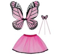 Funidelia | Kit accesorios de mariposa para niño y niña Animales - Disfraz para niños y divertidos accesorios para Fiestas, Carnaval y Halloween - Rojo