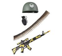 Funidelia | Kit accesorios de militar para hombre y mujer Militar, Soldado, Profesiones, Camuflaje - Disfraz para adultos y divertidos accesorios para Fiestas, Carnaval y Halloween - Verde