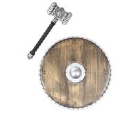 Funidelia | Kit accesorios de Vikingo para hombre Nórdico, Valkiria, Bárbaro, Vikings - Accesorios para adultos, accesorio para disfraz - Marrón