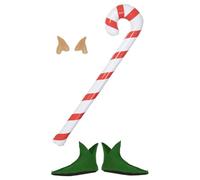 Funidelia Kit disfraz accesorios de elfo para hombre y mujer, Incluye bastón hinchable, zapatos y orejas. Accesorios de disfraces para adultos