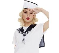 Funidelia | Kit disfraz de marinero para hombre y mujer Capitán de Barco, Grumete, Marina, Profesiones - Accesorios para adultos, accesorio para disfraz - Azul