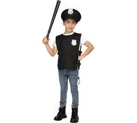 Funidelia | Kit disfraz de policía para niño Guardia, Agente, FBI, Profesiones - Accesorios para niños, accesorio para disfraz - Negro