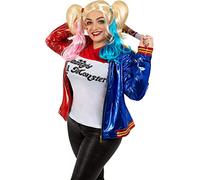 Funidelia Kit disfraz Oficial Harley Quinn - Suicide Squad para mujer, Incluye camiseta y chaqueta, DC Comics - Traje para adultos para Carnaval y Halloween - Talla XL