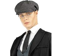 Funidelia | Kit gorra y gafas Peaky Blinders - Tommy Shelby para Hombre Años 20, Películas & Series, Gangster - Color: Gris/Plateado, Accesorio para Disfraz