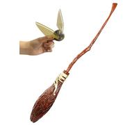 Funidelia Pack regalo Oficial Harry Potter para hombre y mujer, Incluye escoba desmontable y snitch. Accesorios de disfraces para adultos