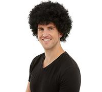 Funidelia | Peluca afro para hombre y mujer Música Disco, Abba, Bee Gees, Décadas - Accesorios para adultos, accesorio para disfraz - Negro Talla Única