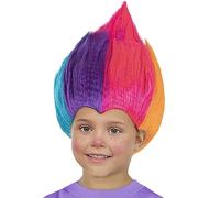 Funidelia | Peluca arcoíris Trolls para niño y niña ▶ Dibujos Animados, Trolls - Accesorios para niños, Accesorio para Disfraz