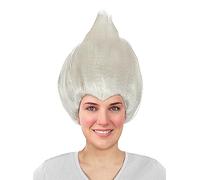 Funidelia | Peluca blanca Trolls para hombre y mujer Trolls, Películas & Series - Accesorios para adultos, accesorio para disfraz - Blanco