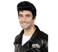 Funidelia | Peluca de Danny Zuko - Grease para hombre Años 50: Rock & Roll, Pink Ladies, T-Birds, Películas & Series - Accesorios para adultos, accesorio para disfraz - Negro