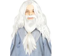 Funidelia | Peluca de Dumbledore con barba - Harry Potter para niño Magos, Gryffindor, Hogwarts - Accesorios para niños, accesorio para disfraz - Gris/Plateado
