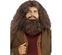 Funidelia | Peluca de Hagrid con barba para hombre Películas & Series, Magos, Harry Potter, Hogwarts - Accesorios para adultos, accesorio para disfraz - Marrón