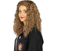 Funidelia | Peluca de Hermione Granger para mujer Gryffindor, Magos, Películas & Series, Hogwarts - Accesorios para adultos, accesorio para disfraz - Marrón