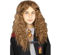 Funidelia | Peluca de Hermione Granger para niña Gryffindor, Magos, Hogwarts - Accesorios para niños, accesorio para disfraz - Marrón