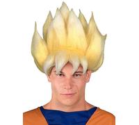 Funidelia | Peluca de Super Saiyan Dragon Ball para hombre Bola de Dragón, Manga, Saiyan - Accesorios para adultos, accesorio para disfraz - Amarillo