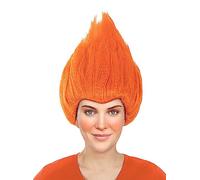 Funidelia | Peluca Naranja Trolls para Hombre y Mujer ▶ Trolls, Películas & Series - Accesorios para Adultos, Accesorio para Disfraz - Naranja