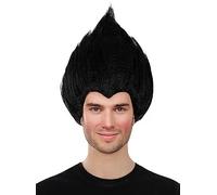 Funidelia | Peluca Negra Trolls para Hombre y Mujer ▶ Trolls, Películas & Series - Accesorios para Adultos, Accesorio para Disfraz - Negro