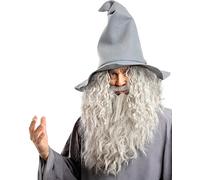 Funidelia Peluca Oficial de Gandalf con barba - El Señor de los Anillos para hombre. Accesorios de disfraces para adultos