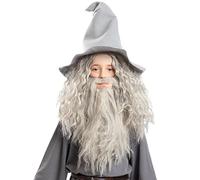 Funidelia peluca Oficial de Gandalf con barba - El Señor de los Anillos para niño. Accesorios de disfraces para niños
