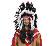 Funidelia | Penacho de indio deluxe para hombre y mujer Indios, Vaqueros, Western - Accesorios para adultos, accesorio para disfraz - Marrón