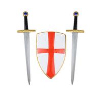 Funidelia | Set de caballero templario para niño Medieval, Edad Media, Caballero - Accesorios para niños, accesorio para disfraz - Marrón