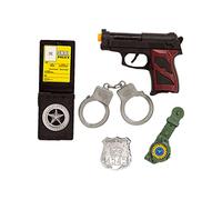 Funidelia | Set de policía para niño Guardia, Agente, FBI, Profesiones - Accesorios para niños, Accesorio para Disfraz - Negro