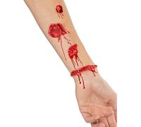 Funidelia | Set heridas infectadas para Hombre y Mujer Muerto Viviente, Halloween - Accesorios para Adultos, Accesorio para Disfraz - Rojo