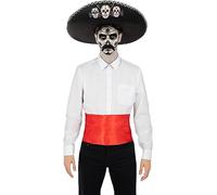 Funidelia | Set para hombre Calavera mexicana - Disfraz para adultos y divertidos accesorios para Fiestas, Carnaval y Halloween - Negro