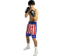 Funidelia | Short de Rocky Balboa para Hombre Boxeo, Profesiones, Disfraz de Despedida de Soltero - Disfraz para Adultos y Divertidos Accesorios para Fiestas, Carnaval y Halloween - Talla M - Azul