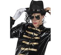 Funidelia | Sombrero y guante de Michael Jackson para hombre Música Pop, Grupos Musicales, Cantantes, Años 80 - Accesorios para adultos, accesorio para disfraz - Negro