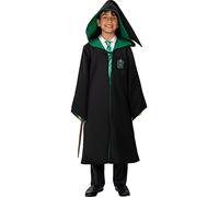 Funidelia Túnica Réplica Oficial Slytherin - Diamond Edition para niños, Incluye: Capa con parche bordado y bolsillo interior, Talla 5-6 años - Traje para niños para fiestas y Carnaval