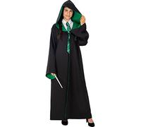 Funidelia | Túnica Réplica Slytherin para hombre y mujer Hogwarts, Magos - Disfraz para adultos y divertidos accesorios para Fiestas, Carnaval y Halloween - Talla L - Negro
