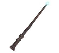 Funidelia Varita Oficial de Harry Potter con luz para Adulto. Incluye: Varita de 34,5 cm Funciona con 3 Pilas Incluidas - Traje para Adultos para Fiestas y Carnaval
