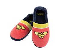 Funidelia | Zapatillas de casa Wonder Woman para niña Superhéroes, DC Comics - Accesorios & merchandising - Regalos originales para Navidad, cumpleaños y otras celebraciones - Talla 28-30 - Rojo