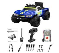 Funien 1:18 Coche de Control Remoto 2.4G Camión Todoterreno RC de Alta Velocidad Diferencial Dual Suspensión Independiente Motor 380 Alcance 80 M 30 KMH Todo Terreno Niños