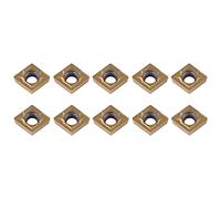 Funien 10 Piezas de Puntas de Carburo CNC Insertos Herramienta de Torneado de Torno Cortador de Cuchilla con Caja, Alta Resistencia, Adecuada para Acero Semiacabado, Acabado de
