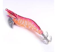 Funien 4 Camarones de Plástico Luminosos, Atraen Peces a la Luz del Día o en la Oscuridad, Diseño Realista, Ideal para Pesca de Calamares, Pulpos y Sepias con Arrecifes, Ideal para