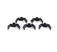 Funien 50 Arañas de Plástico Negro, Accesorios Realistas y Artísticos para Decoración de Fiestas de Halloween, Bromas Divertidas, Obras de Teatro, con Pequeñas Arañas Falsas de 2 Cm