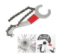 Funien 9 Piezas Kit de Herramienta de Reparación Bicicletas Rompedor Llave Caseta Desglose la Llave del Cigüeñón Extractor del Extractor la Fondo Rueda Soporte Rueda Libre Cubo Cubo (Conjunto de 7pcs)