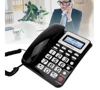 Funien ABS GY T2020CID Teléfono con Cable con Modo de Silencio y Pantalla de Identificación Llamadas para Llamadas Telefónicas Silenciosas Oficina Hogar Blanco (Negro)