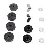 Funien Accesorios de Repuesto para Platillos, 12 Fundas de Fieltro de 4 Cm con Arandela de Tuercas para Ala de Copa de Embrague de Charles (Gris)