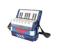 Funien Acordeón de 17 Teclas, Azul Profundo, para Grado Profesional, Base Ajustable, Desarrolla Talentos Musicales, Liviano, con Interés en el Entrenamiento, para Estudiantes,