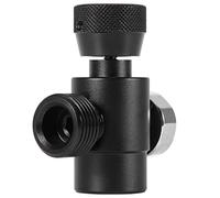 Funien Adaptador de Recarga de Cilindro de CO2, Metal de, Pasador de Válvula Ajustable, Fácil Instalación para Tanque, Anticorrosión, Resistencia Al Desgaste, Tipo de (Negra)