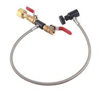 Funien Adaptador de Recarga de CO2, Adaptador de Llenado de Tanque de Refresco, con 2 Válvulas de Encendido/apagado, Material de Primera Calidad, Fácil de Instalar y (24 pulgadas de largo Sin