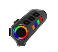 Funien Auriculares para Casco BT de Motocicleta con Luces LED, Altavoces de 40 Mm, Control Voz a Prueba Lluvia IP65 para Conductores