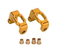 Funien Bloque de Ruedas con Soporte de Buje Delantero C Aleación Aluminio para Coche RC 1/10, Ligero y Fuerte, Reemplazo Directo para LC Racing PTG-2, 2 Unidades (Oro)