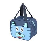 Funien Bolsa de Almuerzo para Niños Bolsa de Almuerzo con Aislamiento Kit Caja Comida Térmica Linda Tela Oxford Portátil Que No Destiñe Grueso Cuadra (Tigre)