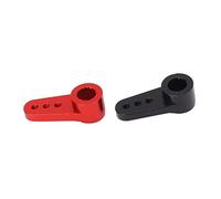 Funien Brazo de Bocina de Servo RC, Brazo Dirección RC, Bocina Servo Metal 15T, Aleación Aluminio Mecanizada por CNC, Ligera, Fácil Instalar, Rojo y Negro con Es