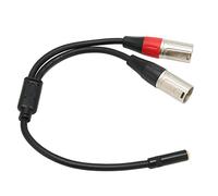 Funien Cable de Micrófono XLR de 3,5 Mm Transmisión Sonido Estable Cobre Libre Oxígeno Blindaje Papel Aluminio Rojo Negro 1,0 Pies para Mezcladores o Altavoces